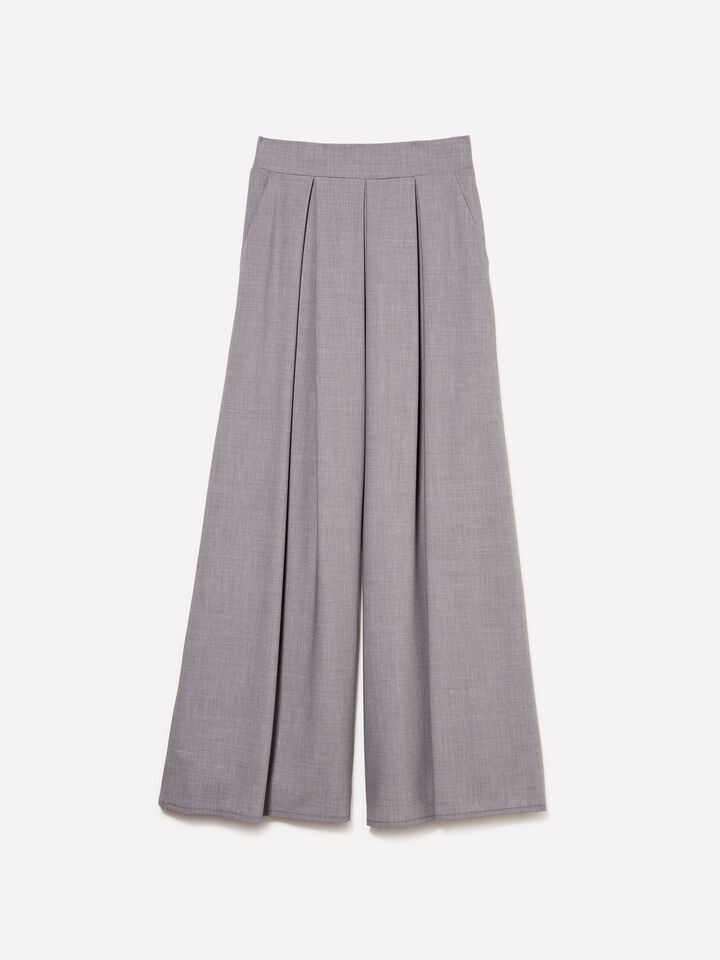Gonna-pantalone grigia - pantaloni palazzo da donna - Grigio | Sisley image number 5